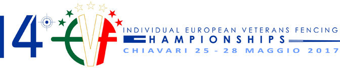 14th European Veterans Championships,  Chiavari, Italy – from 24 to 28 May 2017